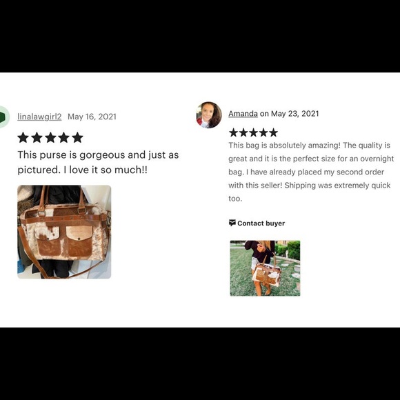 Hair on cowhide duffle weekender tote diaper bag - Picture 16 of 16